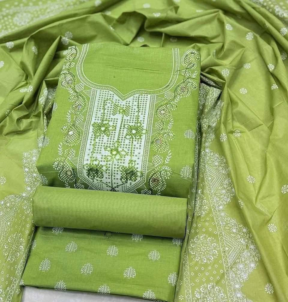 সুতির থ্রি পিস